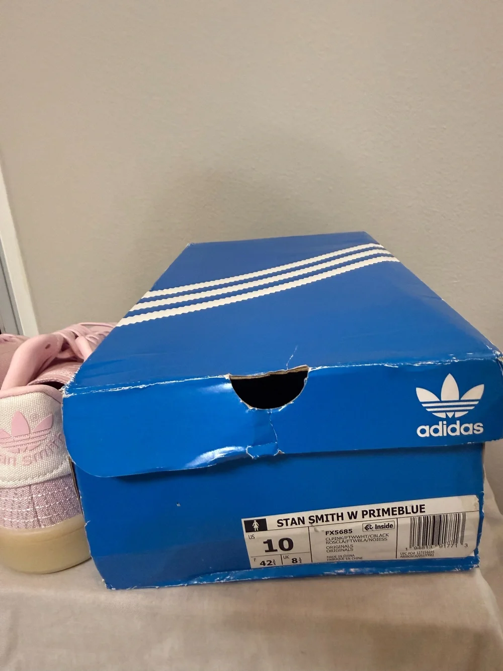 Adidas Stan Smith W Primeblue Pink Sneakers Womens Size 10
